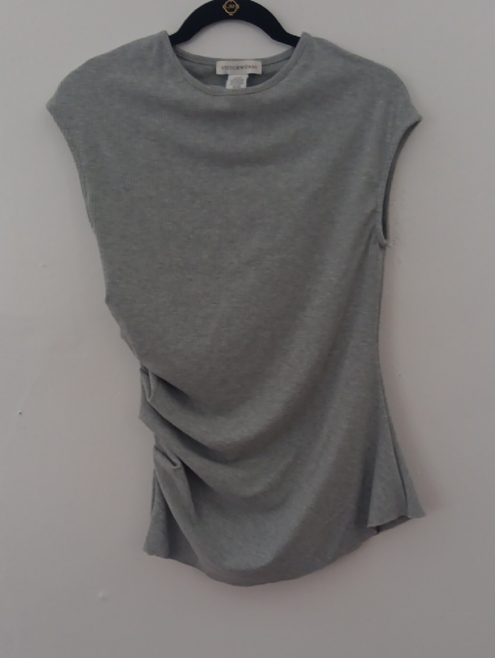 Stitched Würks Sleeveless Draped Ruched Top #3570